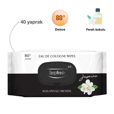 Deep Fresh Kolonyalı Islak Mendil Yasemin 40 Yaprak (2)