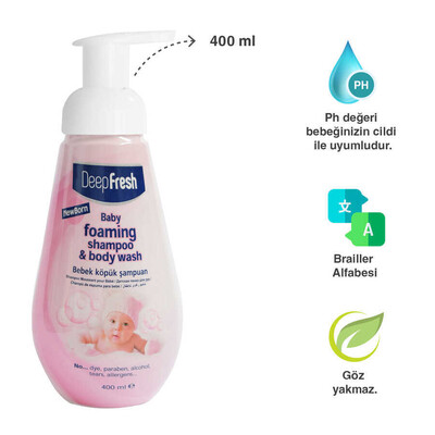 Deep Fresh Köpük Bebek Şampuanı Kız 400 ml (2)
