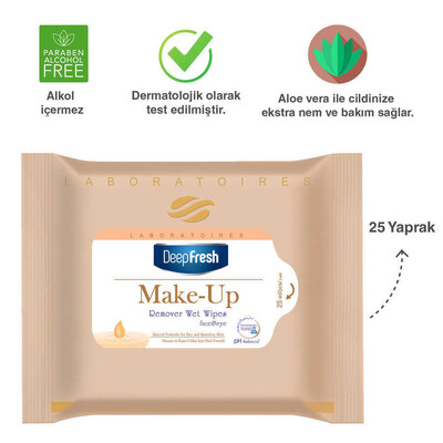 Deep Fresh Makyaj Temizleme Mendili Ekstra Krem 25 Yaprak (2)