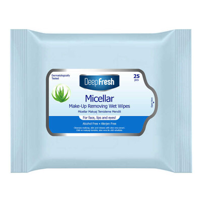Deep Fresh Makyaj Temizleme Mendili Micellar 25 Yaprak (1)