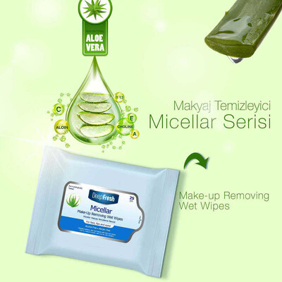 Deep Fresh Makyaj Temizleme Mendili Micellar 25 Yaprak (3)