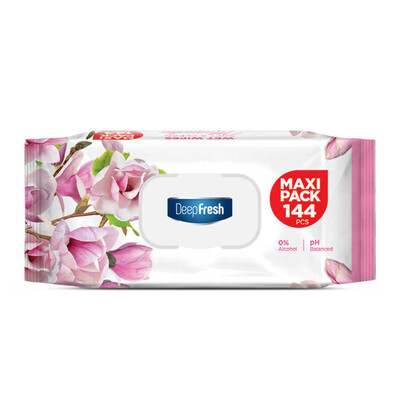 Deep Fresh - Deep Fresh Maxi Pack Islak Mendil Manolya 144 Yaprak