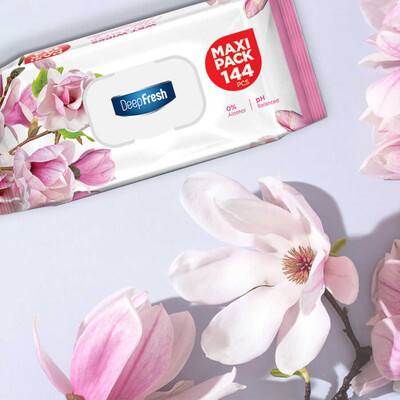 Deep Fresh Maxi Pack Islak Mendil Manolya 144 Yaprak (3)