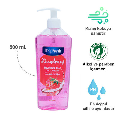 Deep Fresh Meyveli Sıvı Sabun Çilekli 500 ml - Thumbnail