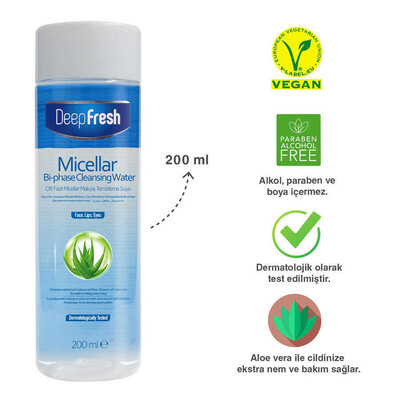 Deep Fresh Micellar Çift Fazlı Makyaj Temizleme Suyu 200 ml (2)