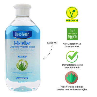 Deep Fresh Micellar Çift Fazlı Makyaj Temizleme Suyu 400 ml (2)