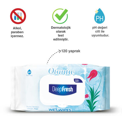 Deep Fresh Otantik Islak Mendil Ebruli 120 Yaprak (2)