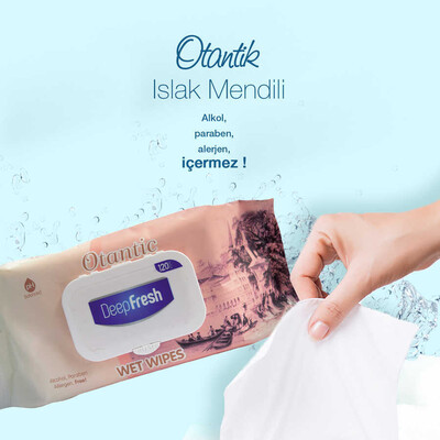 Deep Fresh Otantik Islak Mendil İstanbul 120 Yaprak - Thumbnail