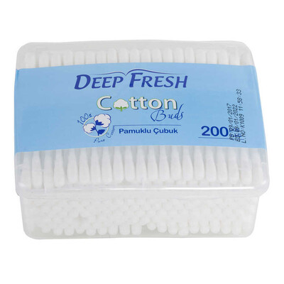 Deep Fresh - Deep Fresh Pamuklu Kulak Temizleme Çubuğu 200 Adet