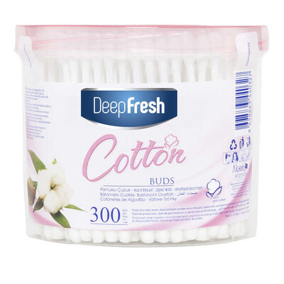 Deep Fresh - Deep Fresh Pamuklu Kulak Temizleme Çubuğu 300 Adet