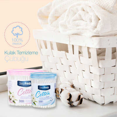 Deep Fresh Pamuklu Kulak Temizleme Çubuğu 300 Adet (3)