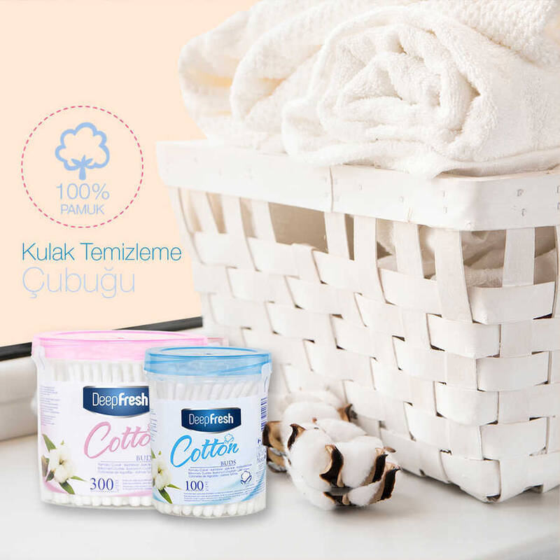 Deep Fresh Pamuklu Kulak Temizleme Çubuğu 300 Adet
