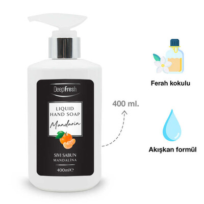 Deep Fresh Parfümlü Sıvı Sabun Mandalina 400 ml - Thumbnail