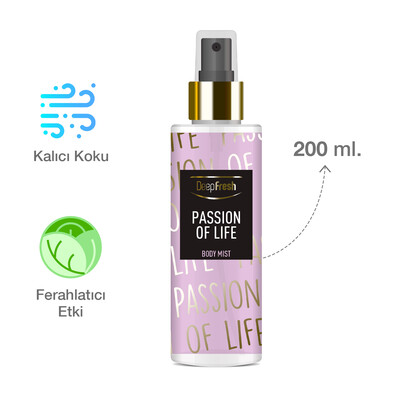 Deep Fresh Passion of Life Kutulu Hediye Seti Vücut Spreyi 200 ml ve Vücut Losyonu 200 ml (2)