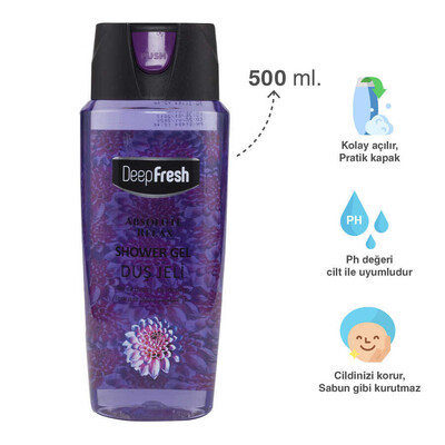 Deep Fresh - Deep Fresh Pratik Kapaklı Duş Jeli Absolute Relax 500 ml (1)