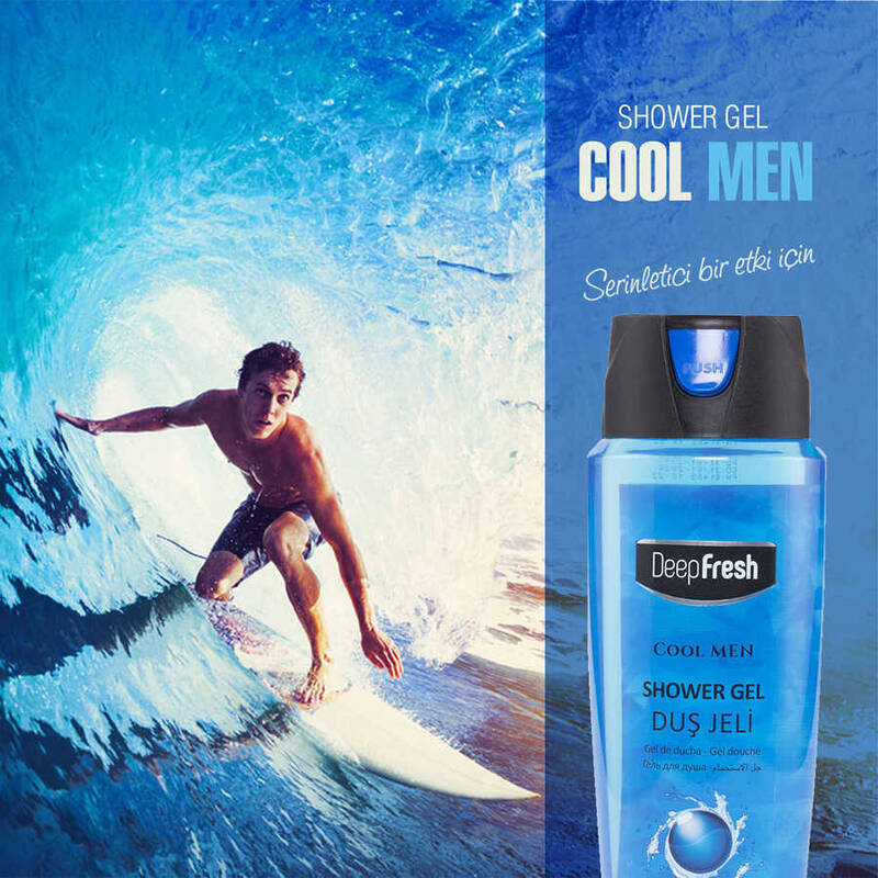 Deep Fresh Pratik Kapaklı Erkek Duş Jeli Cool Men 500 ml