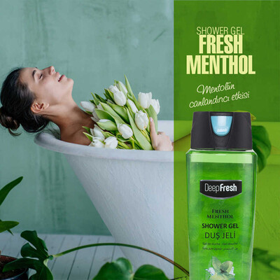 Deep Fresh Pratik Kapaklı Duş Jeli Fresh Mentol 500 ml (3)
