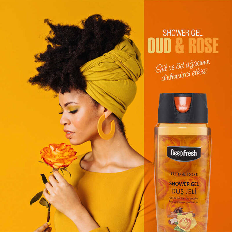 Deep Fresh Pratik Kapaklı Duş Jeli Oud & Rose 500 ml