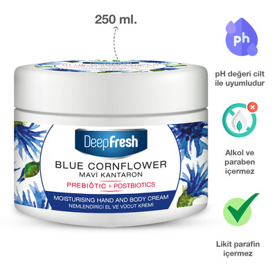 Deep Fresh Prebiyotik Nemlendirici El Ve Vücut Kremi Mavi Kantaron 250 ml (2)