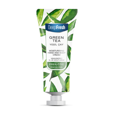 Deep Fresh - Deep Fresh Prebiyotik Nemlendirici El Ve Vücut Kremi Yeşil Çay 50 ml