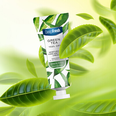 Deep Fresh Prebiyotik Nemlendirici El Ve Vücut Kremi Yeşil Çay 50 ml - Thumbnail