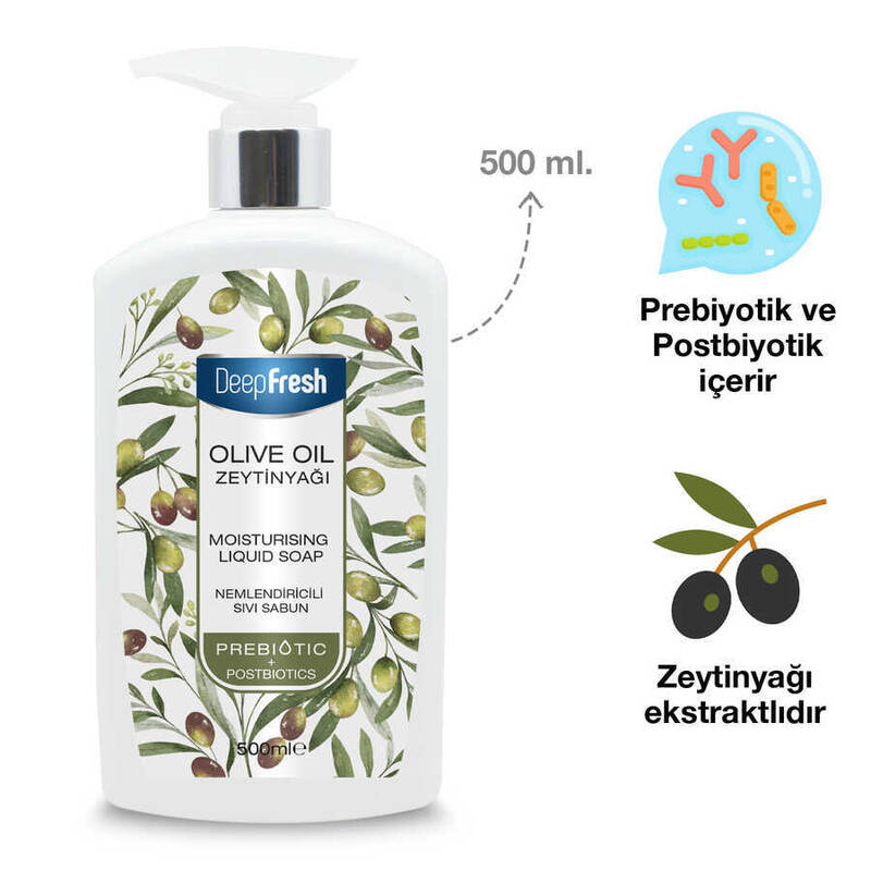 Deep Fresh Prebiyotik Nemlendirici Sıvı Sabun Zeytinyağı 500 ml