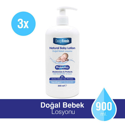 Deep Fresh Probiyotik Doğal Bebek Losyonu 3 x 300 ml - Thumbnail