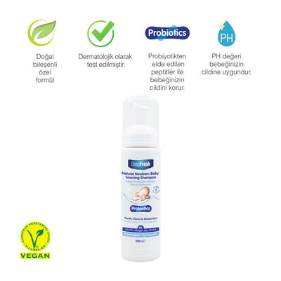 Deep Fresh Probiyotik Doğal Yenidoğan Köpük Şampuanı 200 ml (2)