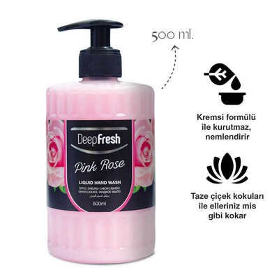 Deep Fresh - Deep Fresh Romance Sıvı Sabun Pembe Gül 500 ml (1)