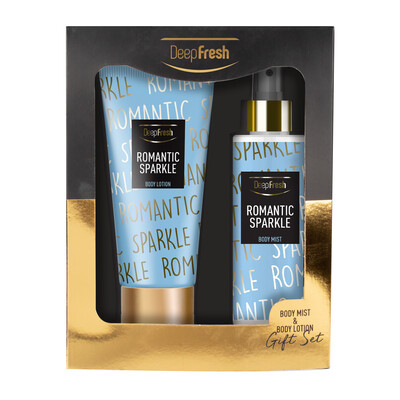 Deep Fresh Romantic Sparkle Kutulu Hediye Seti Vücut Spreyi 200 ml ve Vücut Losyonu 200 ml (1)