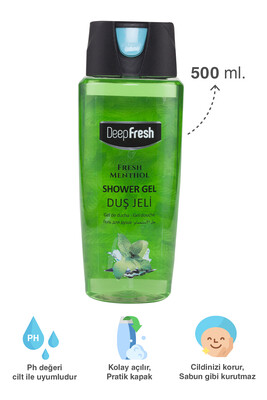 Deep Fresh Şampuan Mentol Kepekli Saçlar 500 ml & Pratik Kapaklı Duş Jeli Fresh Mentol 500 ml - Thumbnail