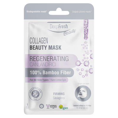 Deep Fresh Tek Kullanımlık Collagen Canlandırıcı Sıkılaştırıcı Yüz Maskesi Tekli - Thumbnail