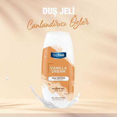 Deep Fresh Vanilla Dream Duş Jeli Süt Proteini 400ml - Thumbnail