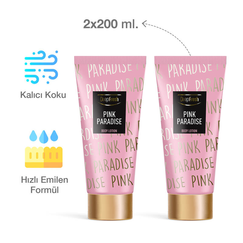 Deep Fresh Vücut Losyonu Pink Paradise 2 x 200 ml