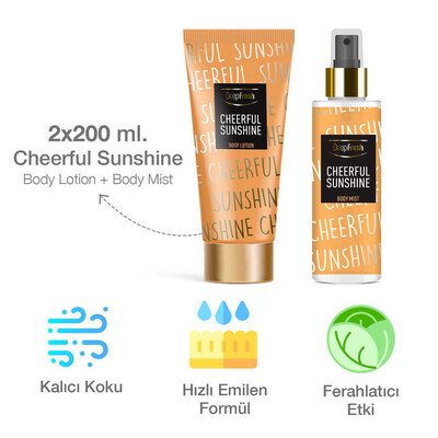 Deep Fresh Vücut Spreyi 200 ml ve Vücut Losyonu 200 ml Cheerful Sunshine - Thumbnail