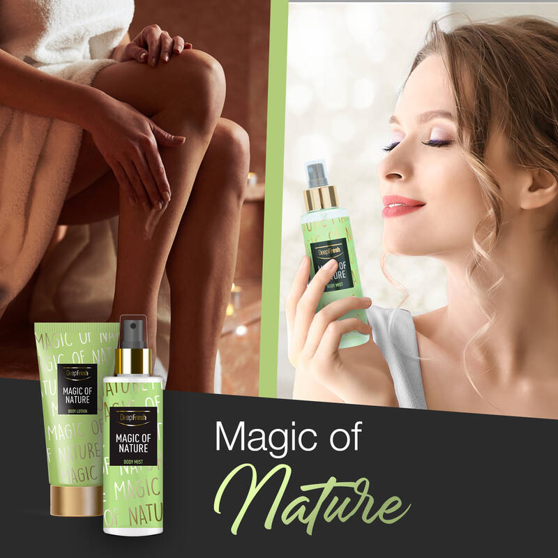 Deep Fresh Vücut Spreyi 200 ml ve Vücut Losyonu 200 ml Magic of Nature