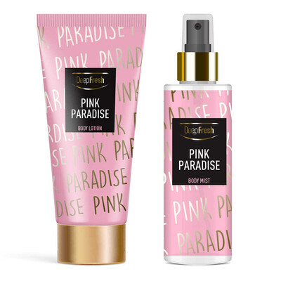 Deep Fresh Vücut Spreyi 200 ml ve Vücut Losyonu 200 ml Pink Paradise - Thumbnail