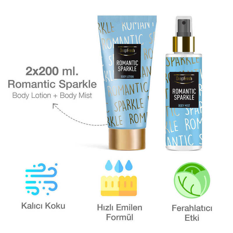 Deep Fresh Vücut Spreyi 200 ml ve Vücut Losyonu 200 ml Romantic Sparkle