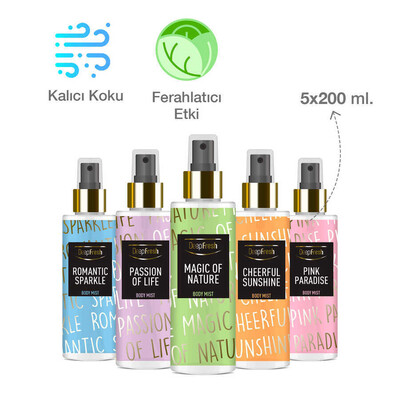 Deep Fresh Vücut Spreyi Karma Paket 5 x 200 ml - Thumbnail