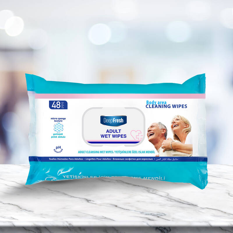 Deep Fresh Yetişkin Vücut Temizleme Mendili 3 lü Paket 144 Yaprak