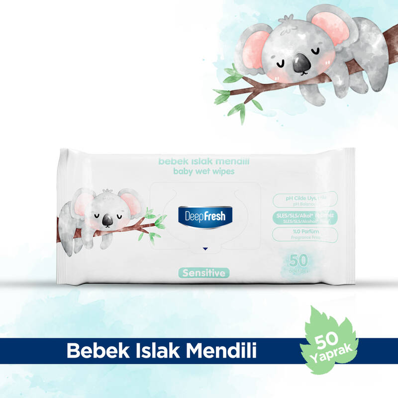 DeepFresh Sensitive Bebek Islak Mendil 50 Yaprak