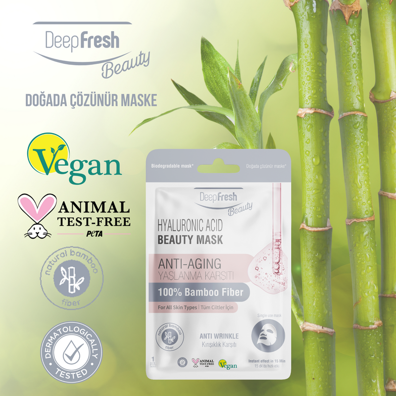 Kırışıklık Karşıtı Kağıt Maske 8 Adet | Hyaluronic Acid | Yaşlanma Karşıtı