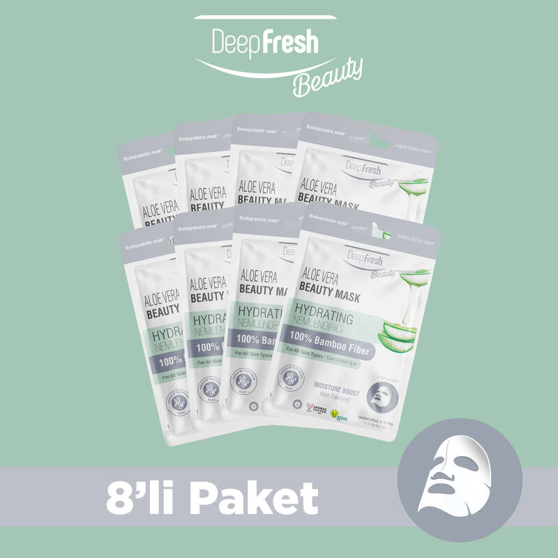 Nemlendirici Kağıt Maske 8 Adet | Aloe Vera | Nem Takviyesi