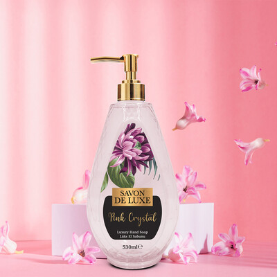 Savon De Luxe Crystal Line Luxury Pink Crystal Sıvı Sabun 530 ml (3)