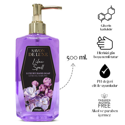 Savon De Luxe Luxury Flora Lilac Spell Sıvı Sabun 500 ml - Thumbnail