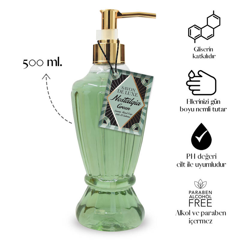 Savon De Luxe Nostalgia Green Luxury Sıvı Sabun 500 ml