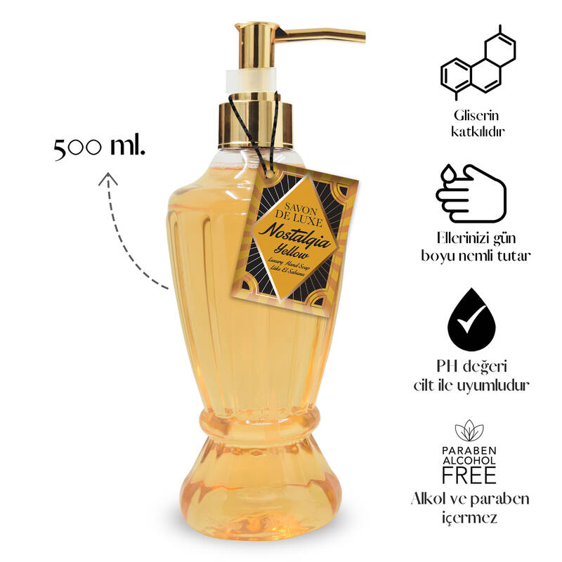 Savon De Luxe Nostalgia Yellow Luxury Sıvı Sabun 500 ml