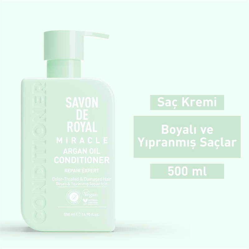 Savon De Royal - Argan Yağı İçeren - Boyalı & Yıpranmış Saçlar İçin Onarım Uzmanı Saç Kremi 500 ml