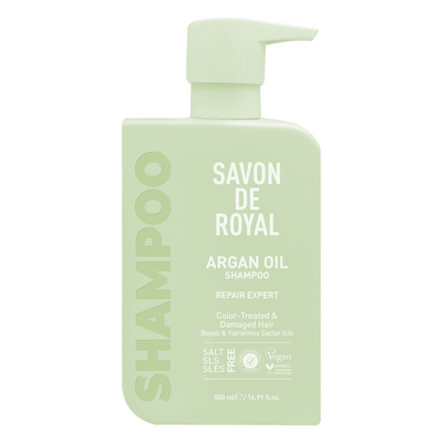 Savon De Royal - Argan Yağı İçeren - Boyalı & Yıpranmış Saçlar İçin Onarım Uzmanı Şampuan 500 ml - Thumbnail