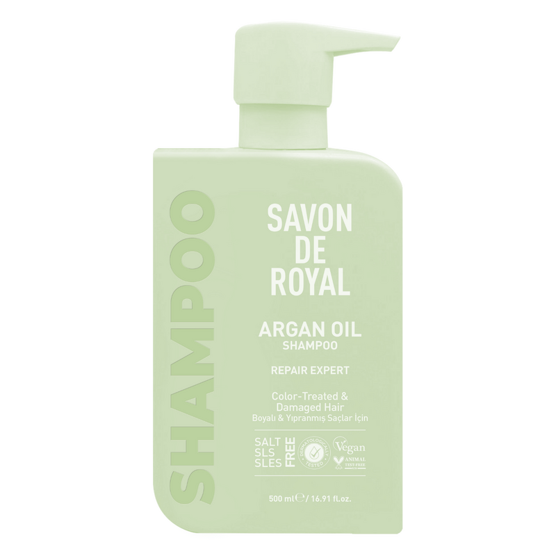 Savon De Royal - Argan Yağı İçeren - Boyalı & Yıpranmış Saçlar İçin Onarım Uzmanı Şampuan 500 ml